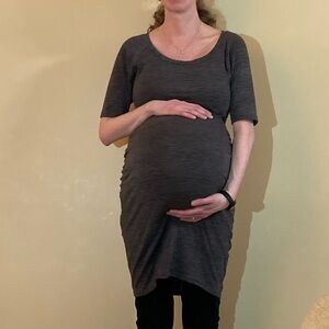 Old Navy Dark Heather Gray Maternity Dress